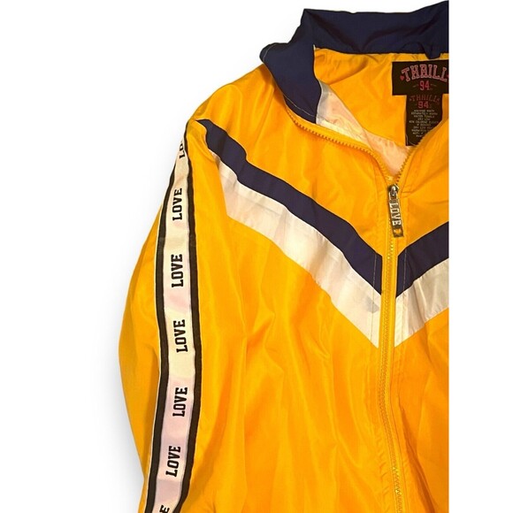 Thrill 94 Love Vintage Women’s Long Sleeve Track Jacket Small Retro Y2K Yellow - Picture 5 of 11